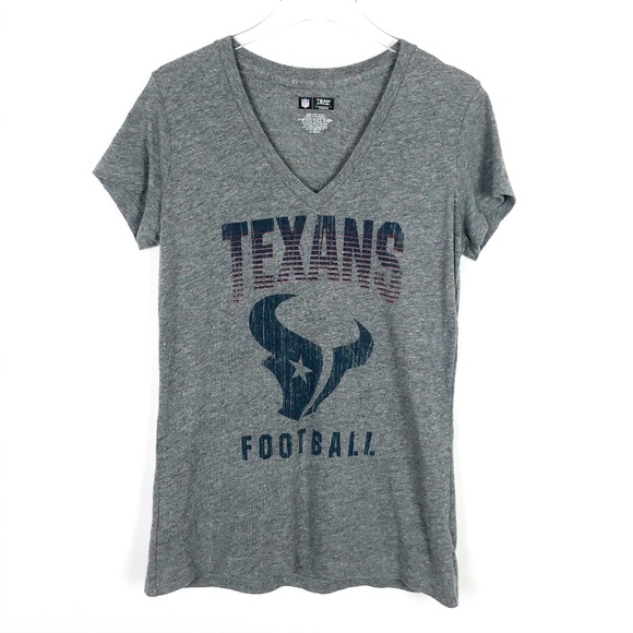 NFL Tops - NFL Team Apparel Houston Texans V-Neck Speckled T